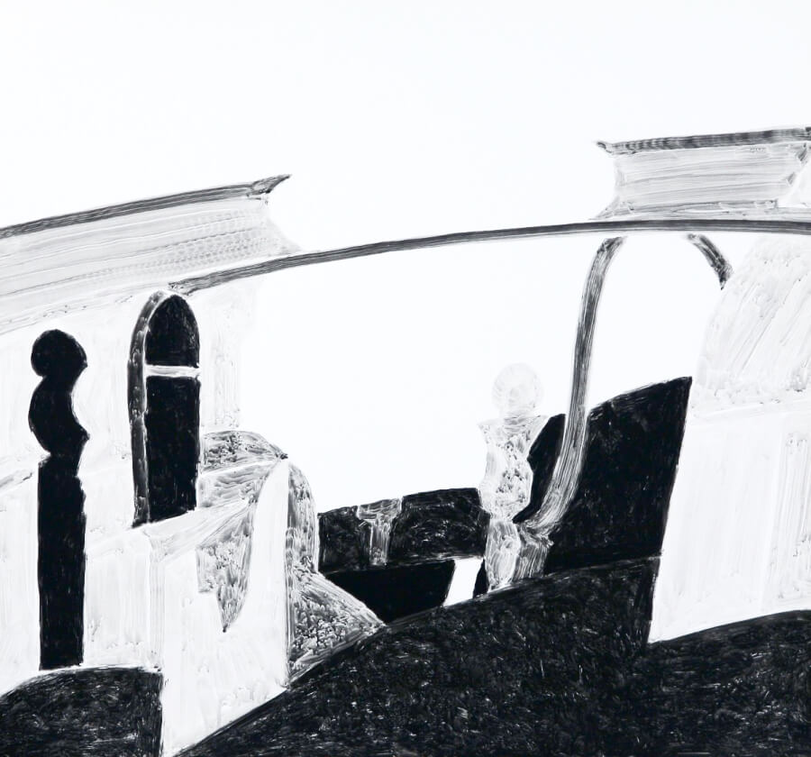 Строения у реки, 1990-е